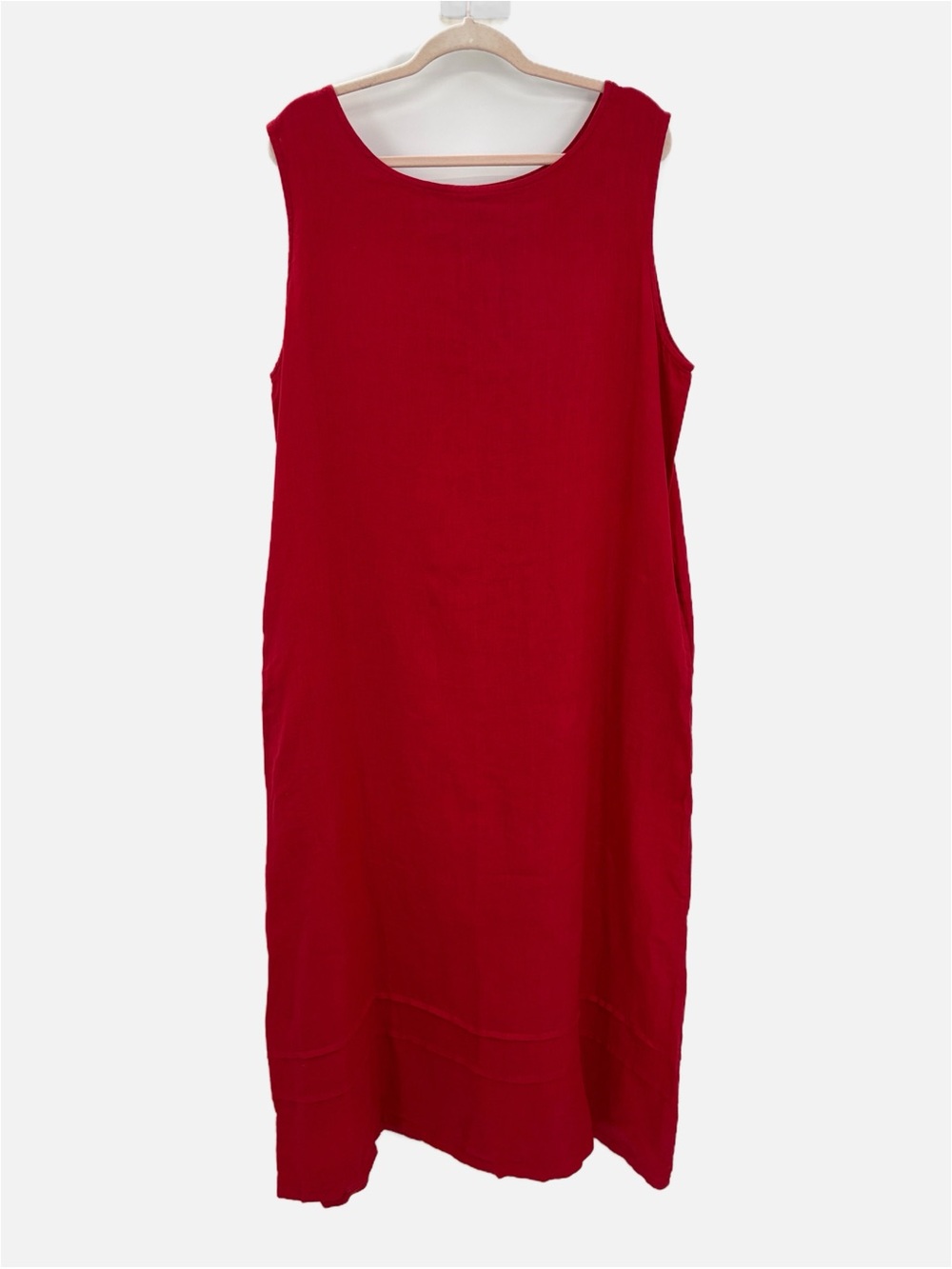 Bryn Walker Poppy Linen Maxi Dress Kirsch Cherry Red Size XL NEW $185